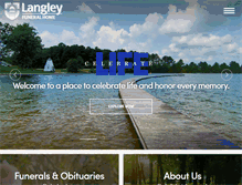 Tablet Screenshot of langleyfuneralhome.com